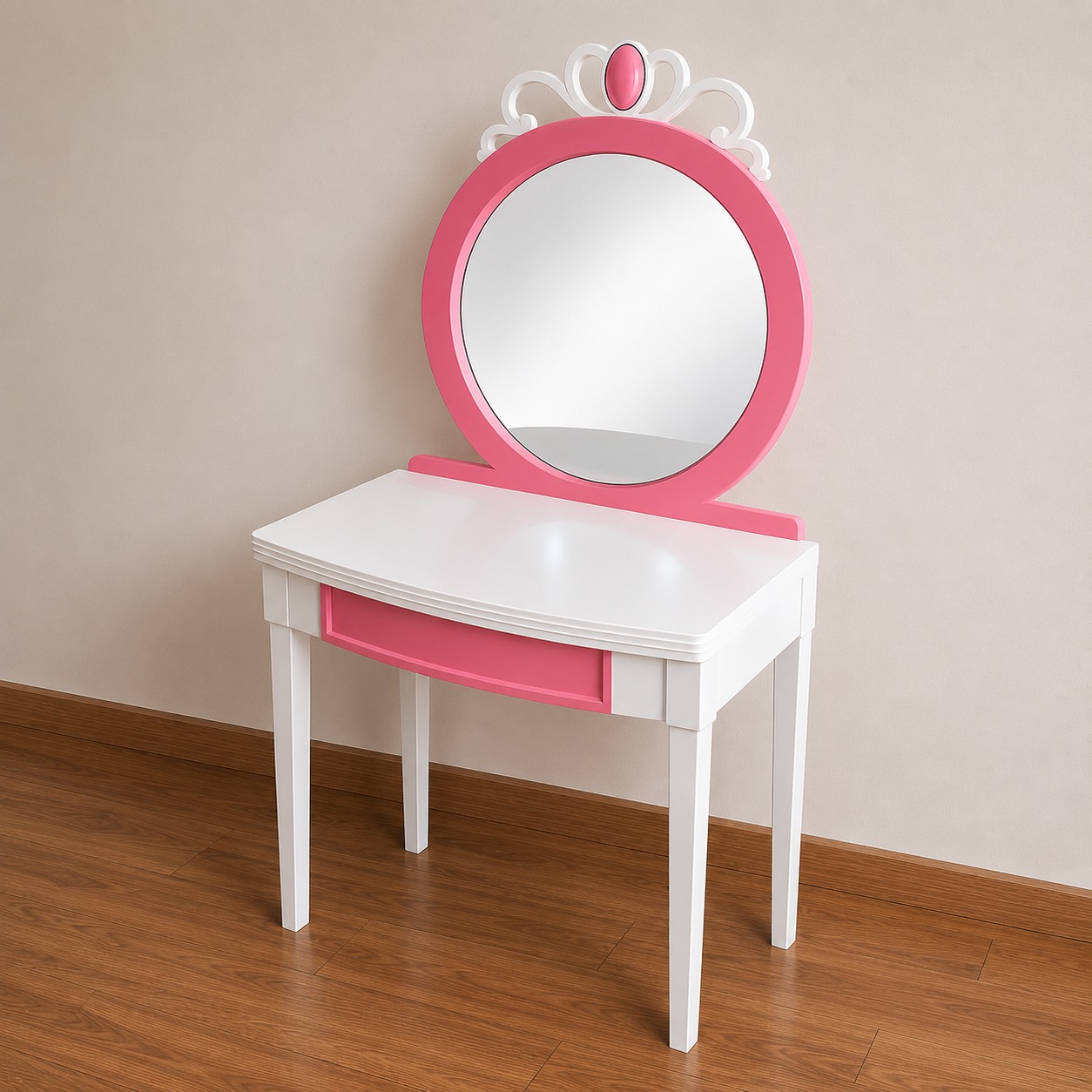 Princess-Themed Wooden Dressing Table